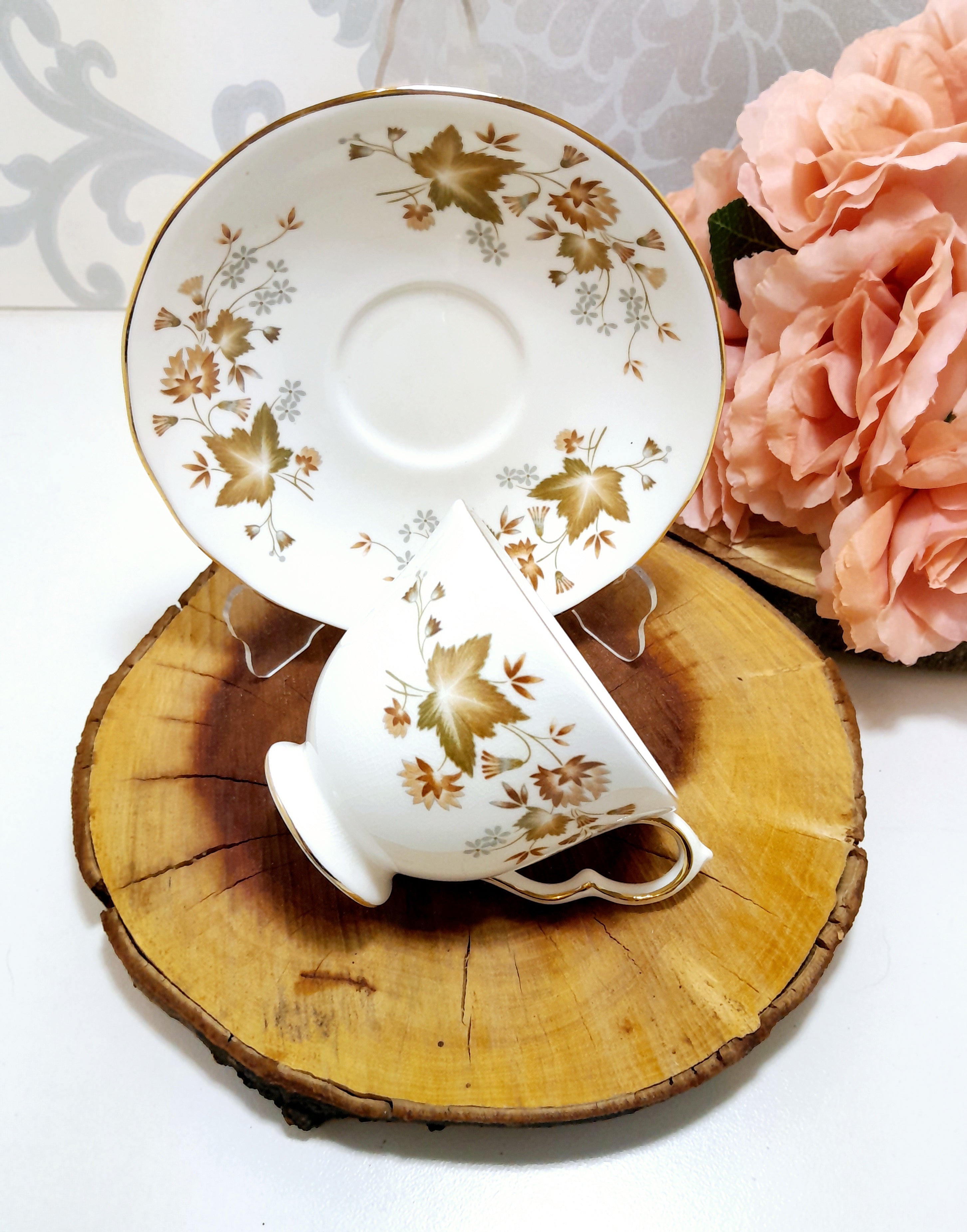 Vintage Fine Bone China ColcloughTea Duo – Cup & Saucer – Pattern 8656