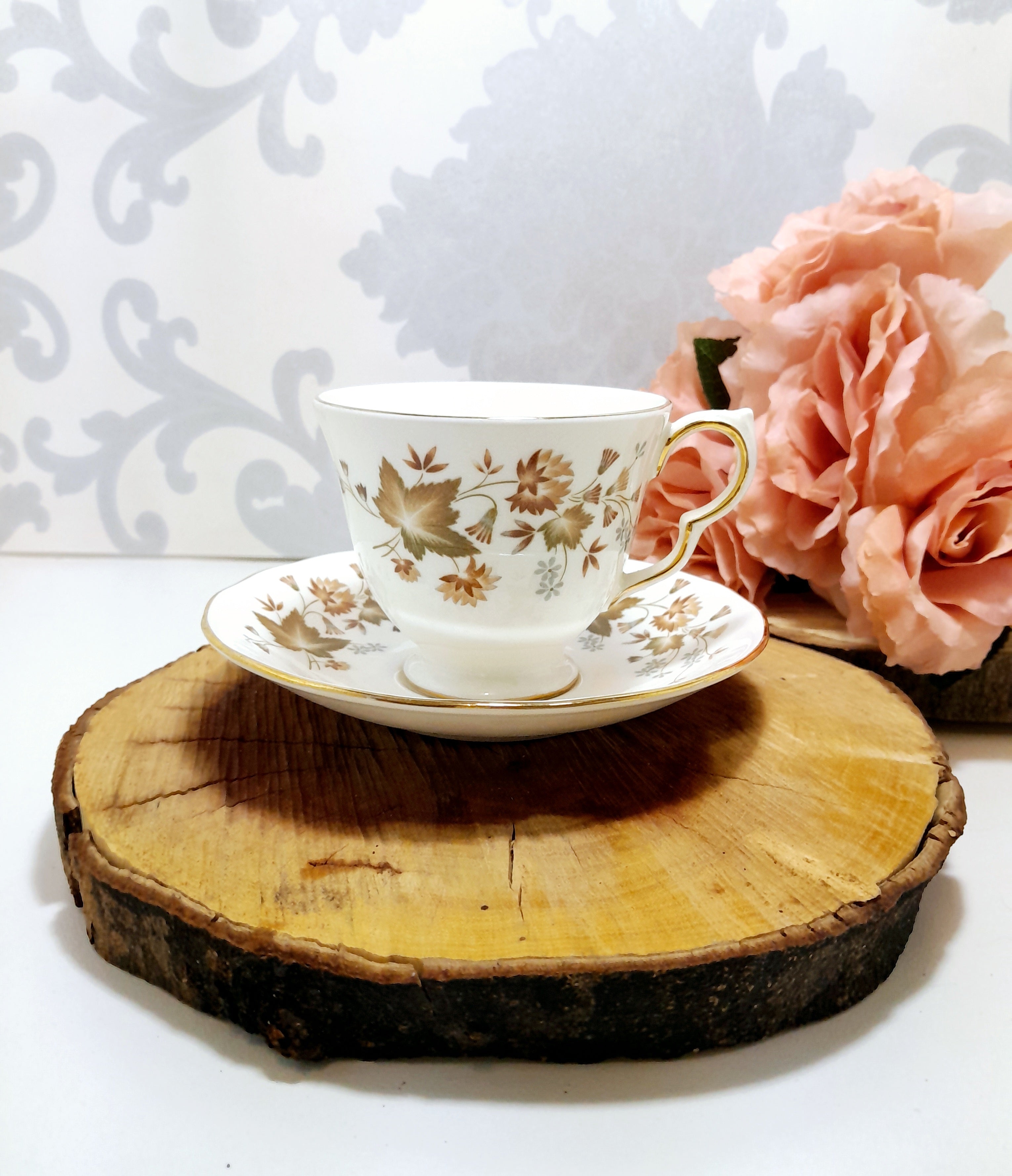 Vintage Fine Bone China ColcloughTea Duo – Cup & Saucer – Pattern 8656