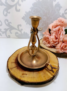Unique Vintage Single Brass Pendulum Candle Holder
