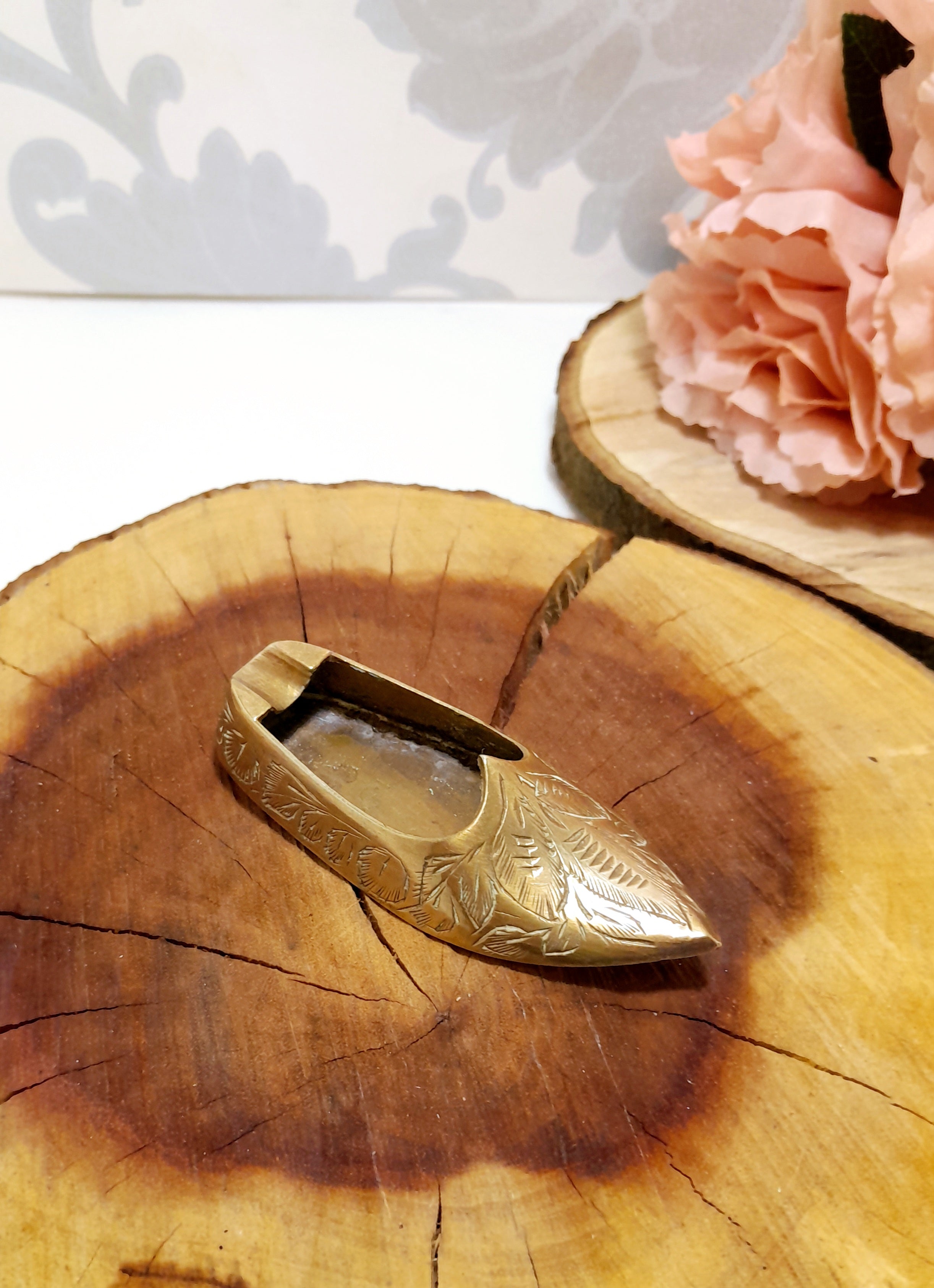 Small Brass Shoe-Shaped Ladies Ashtray