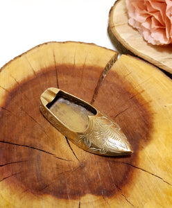 Small Brass Shoe-Shaped Ladies Ashtray