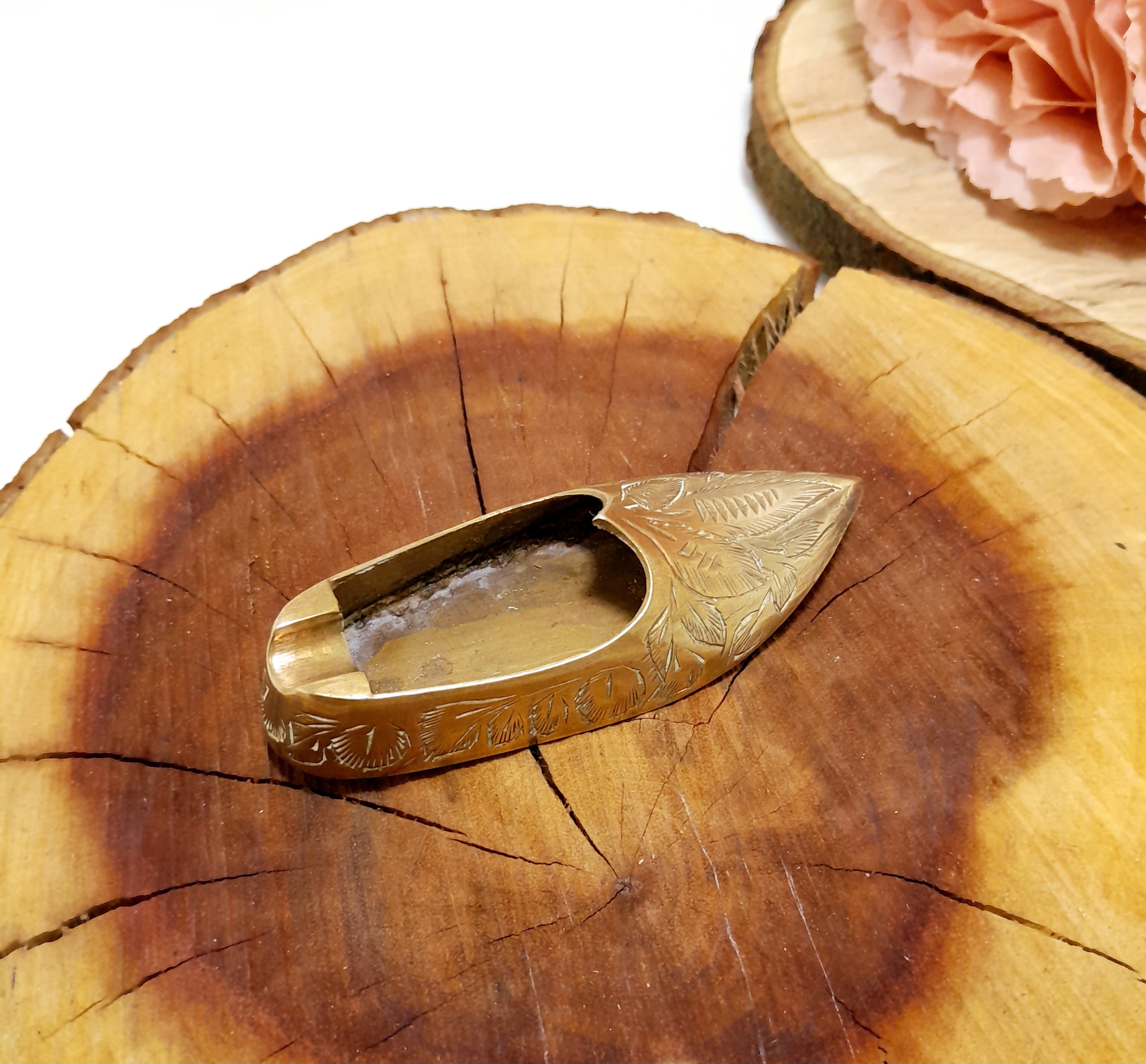 Small Brass Shoe-Shaped Ladies Ashtray
