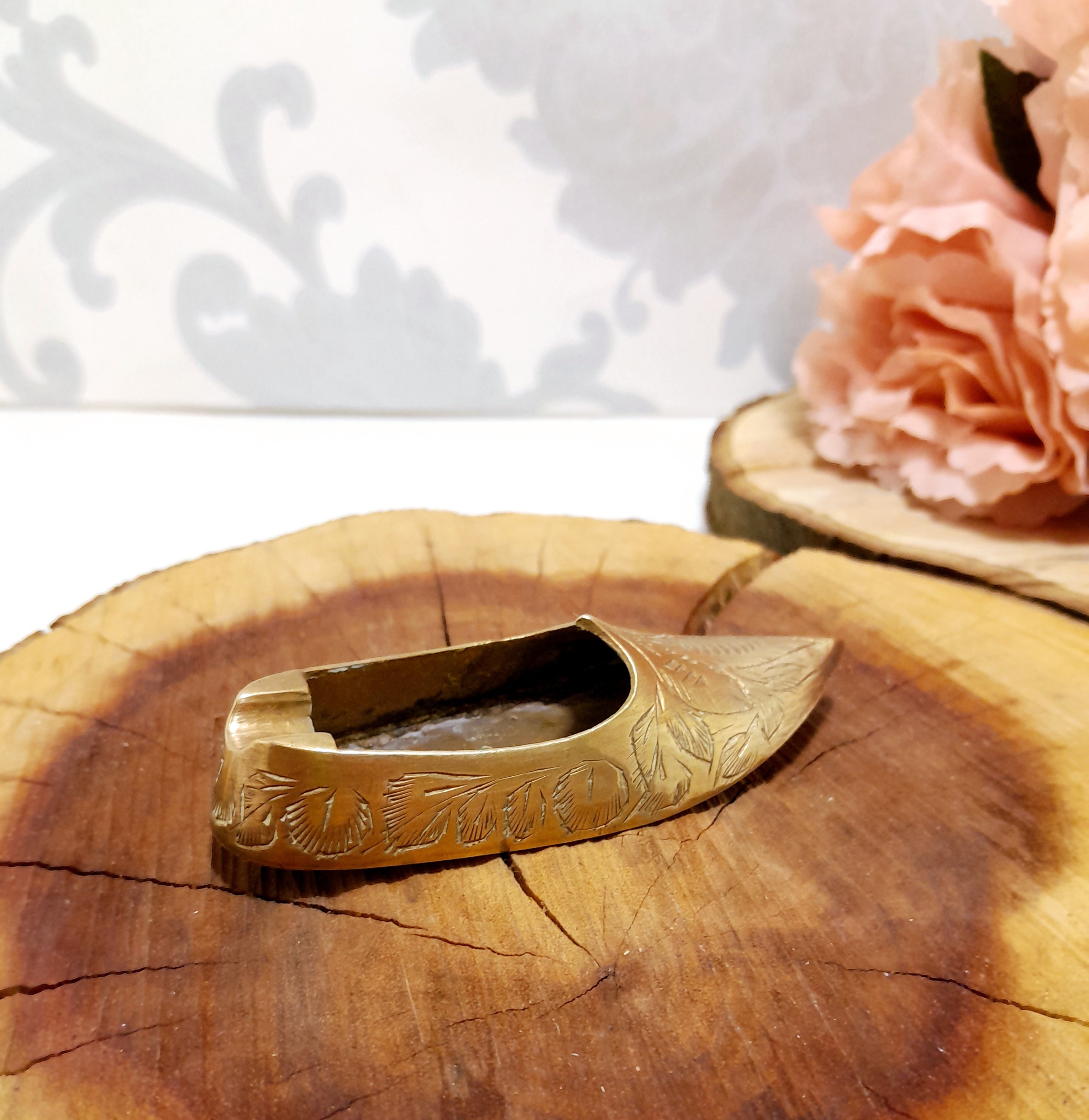 Small Brass Shoe-Shaped Ladies Ashtray