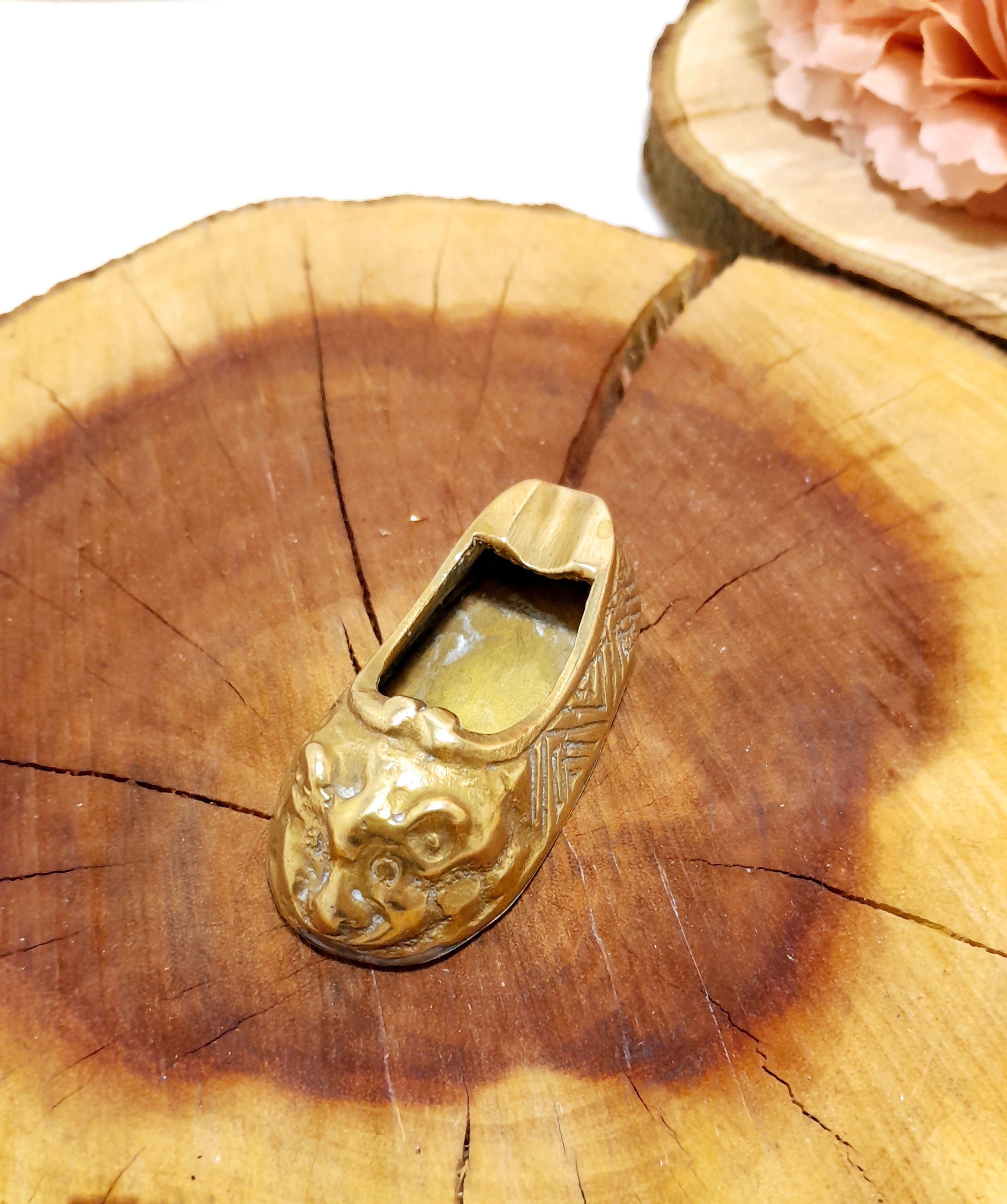 Small Brass Shoe-Shaped Ladies Ashtray