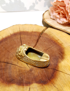 Small Brass Shoe-Shaped Ladies Ashtray