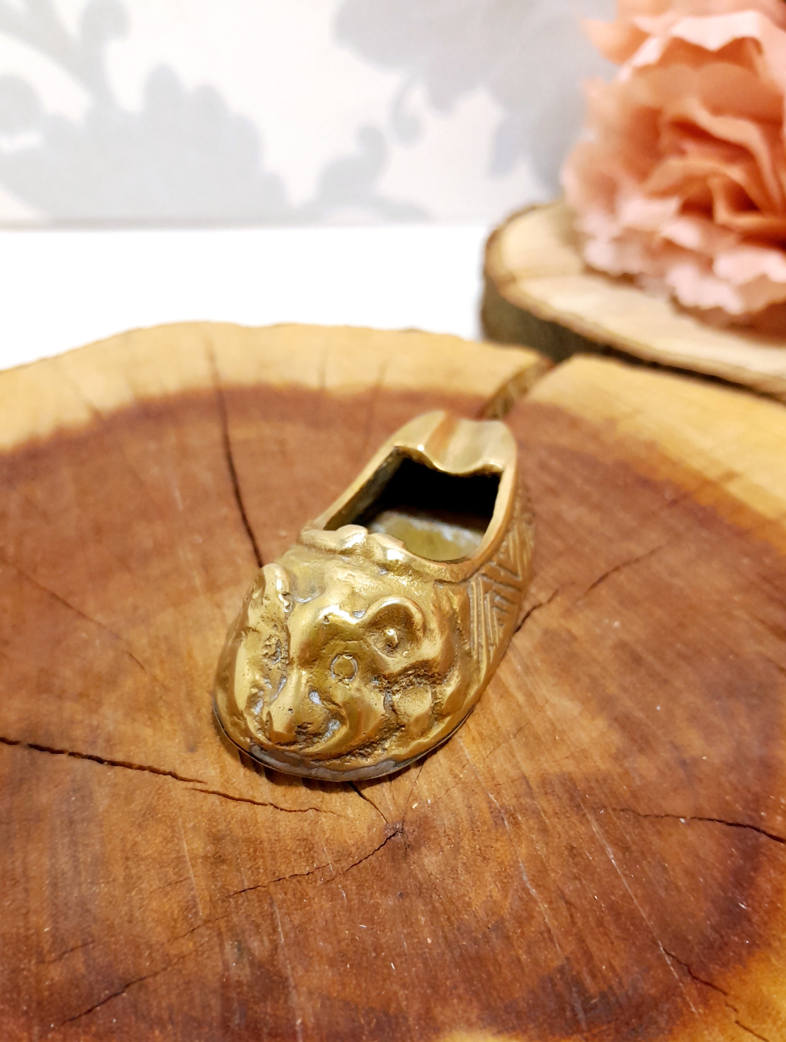 Small Brass Shoe-Shaped Ladies Ashtray