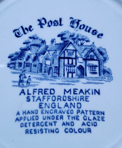 20 Piece Blue & White Alfred Meakin “The Post House” Dinner Set For Four