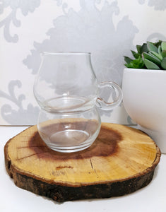 Clear Glass Milk Jug & Sugar Bowl Set