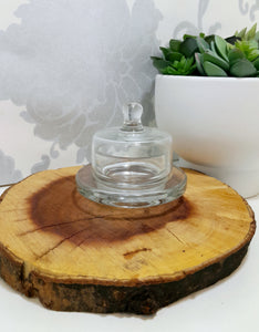 Small Clear Glass Domed Butter Dish
