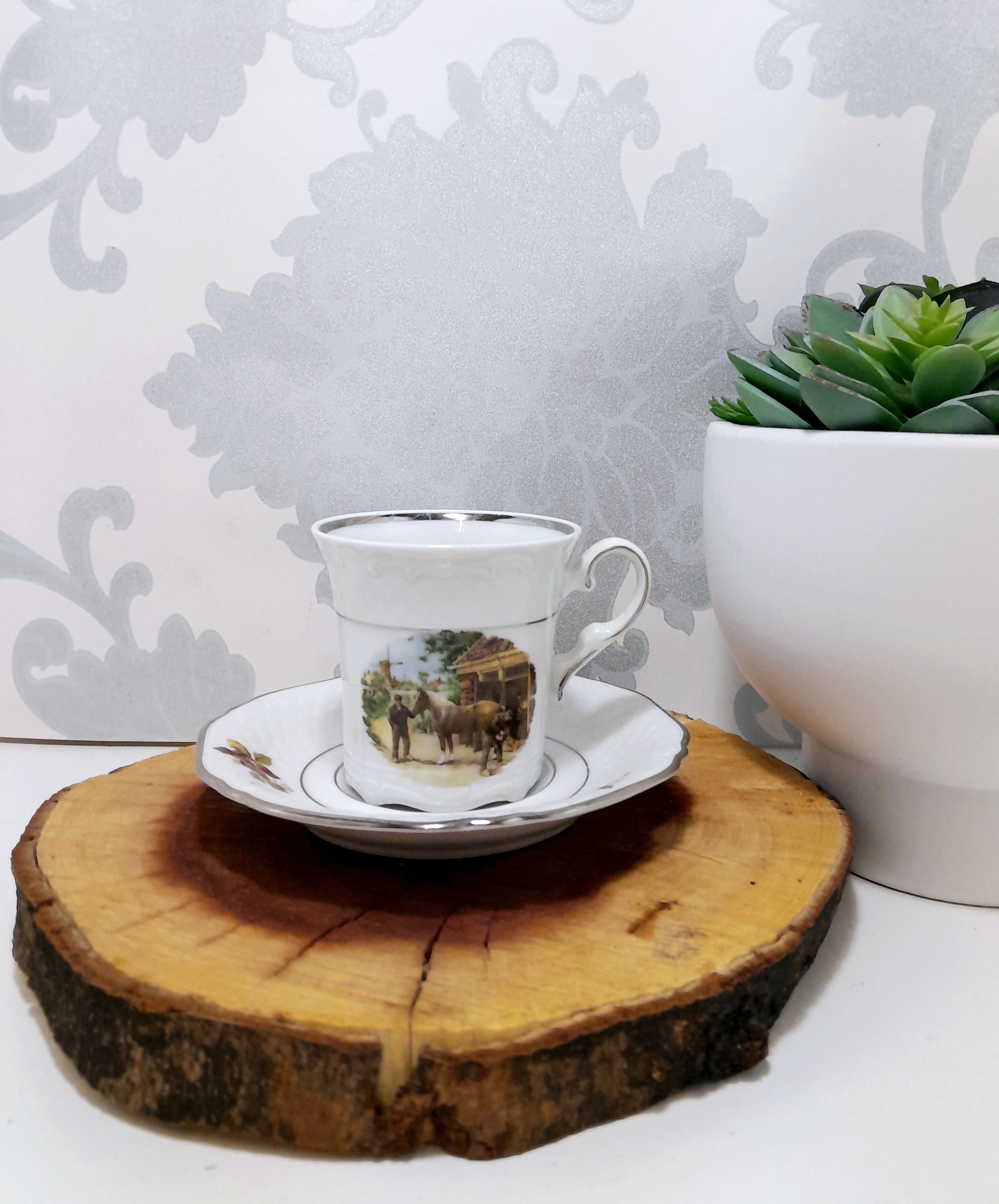 Collectable Dutch Royal Schwabap Ter Steege B.V. Hand Decorated Cup & Saucer