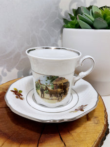 Collectable Dutch Royal Schwabap Ter Steege B.V. Hand Decorated Cup & Saucer