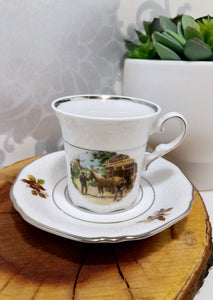 Collectable Dutch Royal Schwabap Ter Steege B.V. Hand Decorated Cup & Saucer