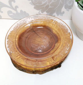 Salmon Pink Glass Bowl