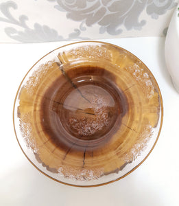 Salmon Pink Glass Bowl