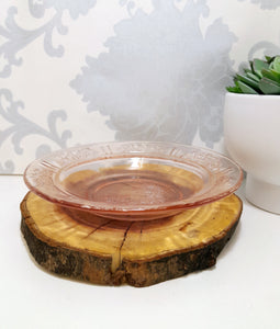Salmon Pink Glass Bowl