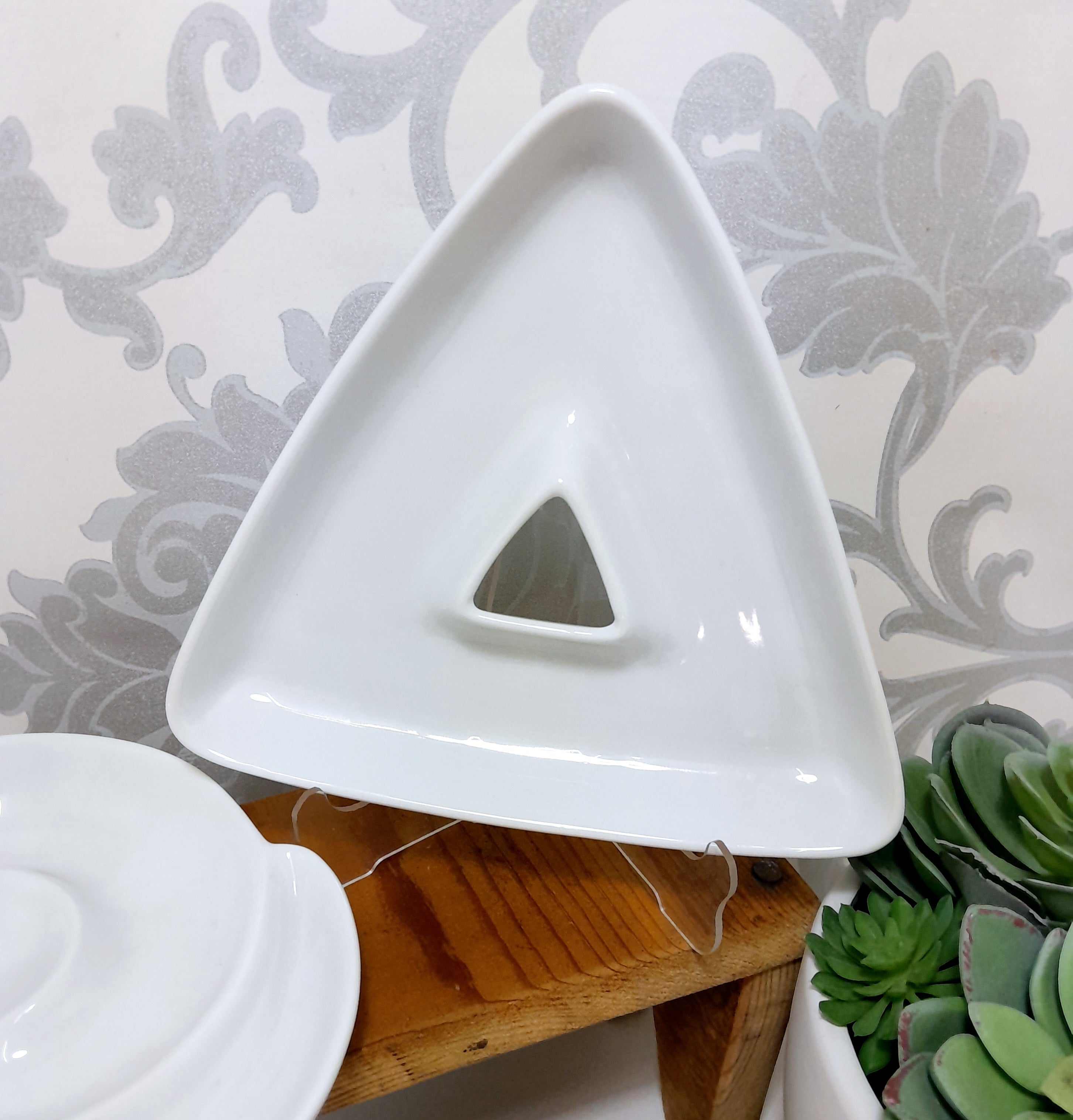 Set Of 3 Classic White Small Crudités Platters