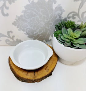 Small White Porcelain Pie Dish With Handles
