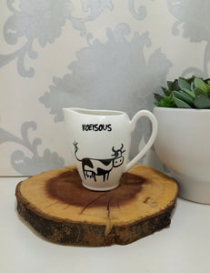 White Milk Jug With Afrikaans Print - Koeisous