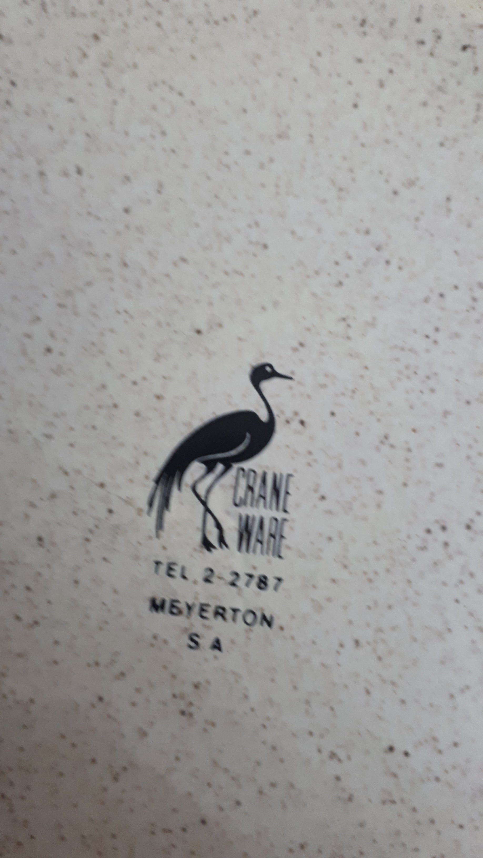 Vintage South African Crane Ware Studio Art Pottery Storage Canister
