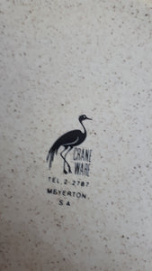 Vintage South African Crane Ware Studio Art Pottery Storage Canister
