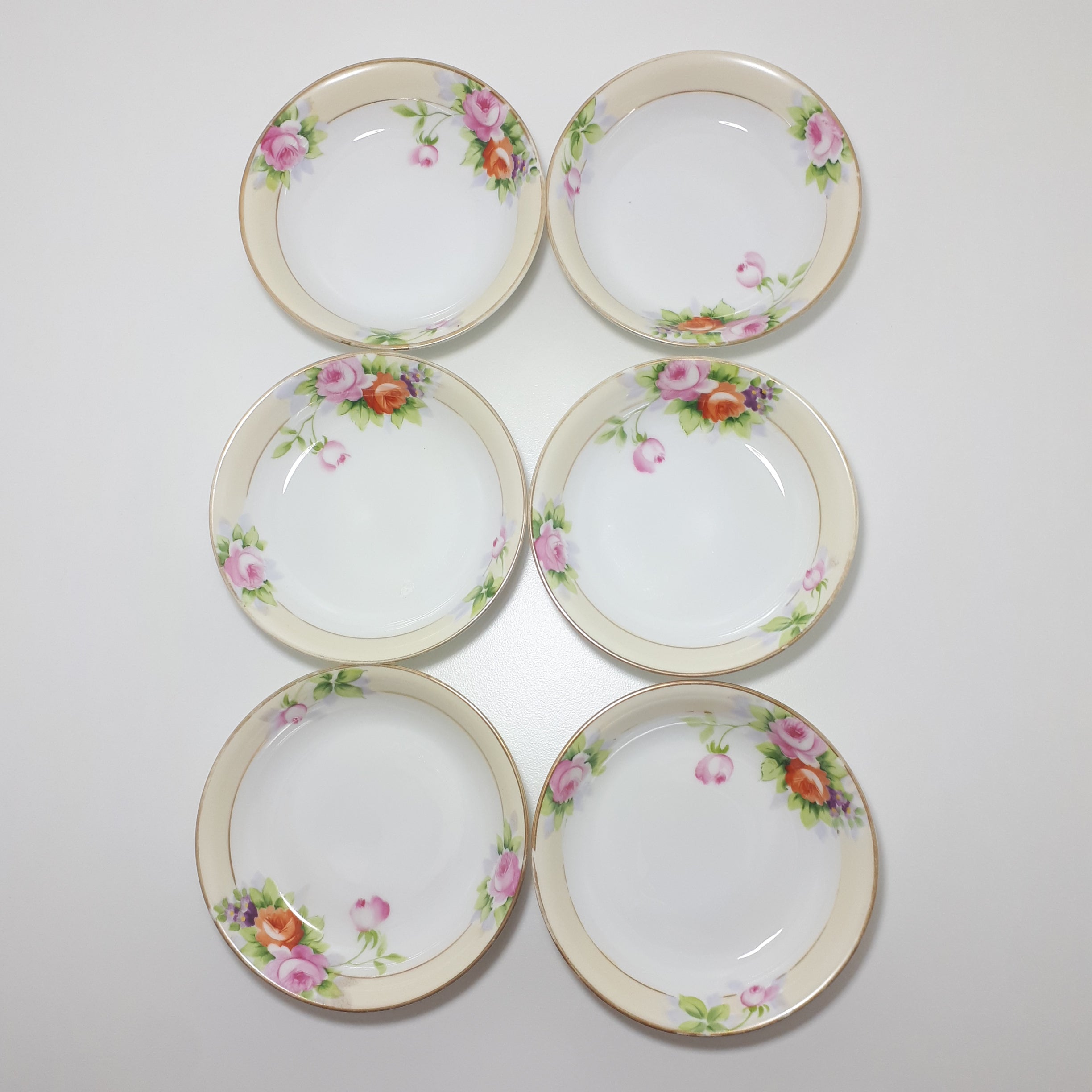 Rare Antique Set of 6 Noritake Dessert Bowls