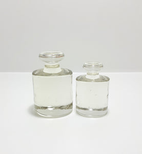 Vintage Set Of Two Graduating Glass Paperweights (Scale Design)