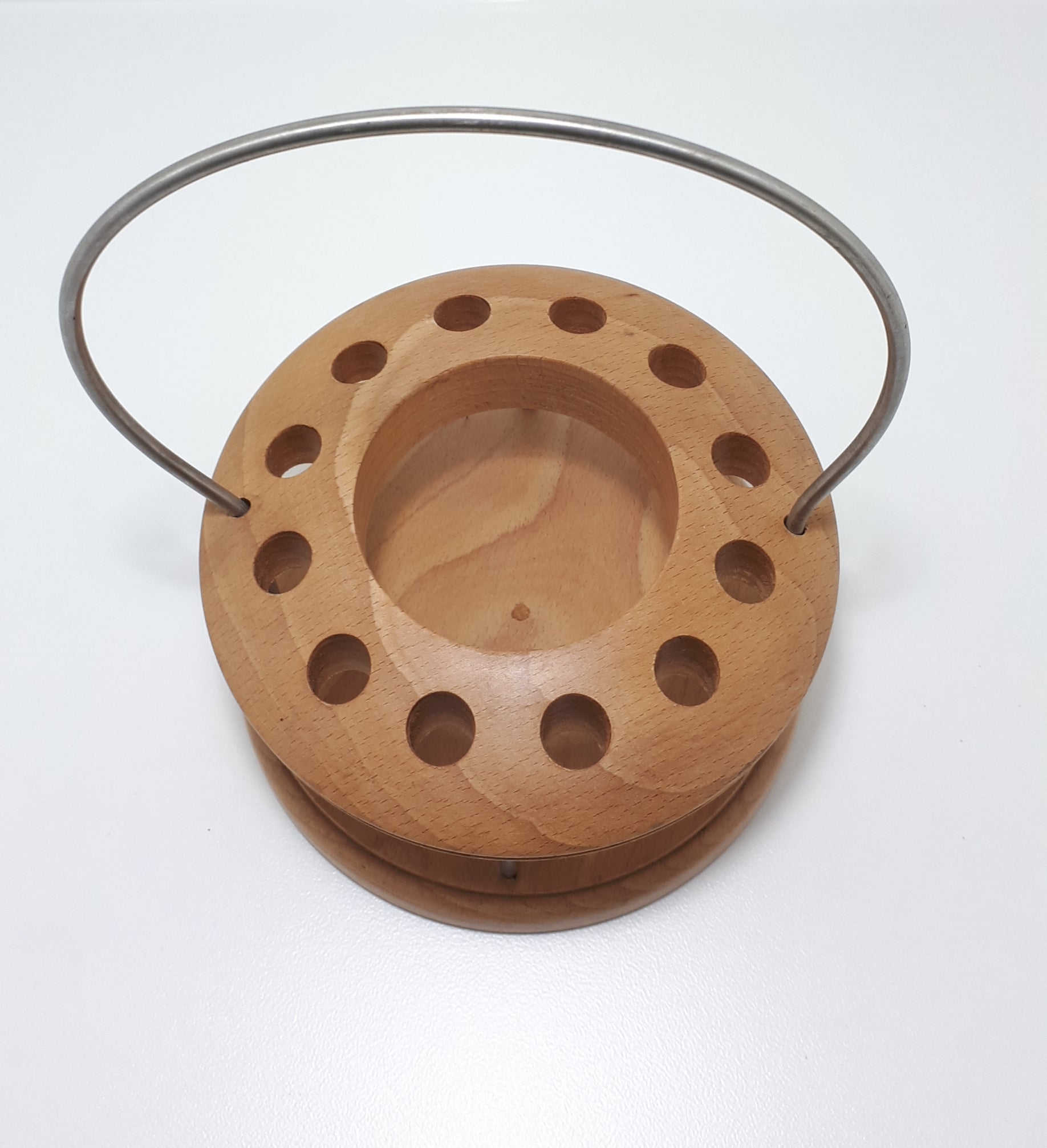 Vintage Wood & Metal Pipe Stand With Multi Purpose Use