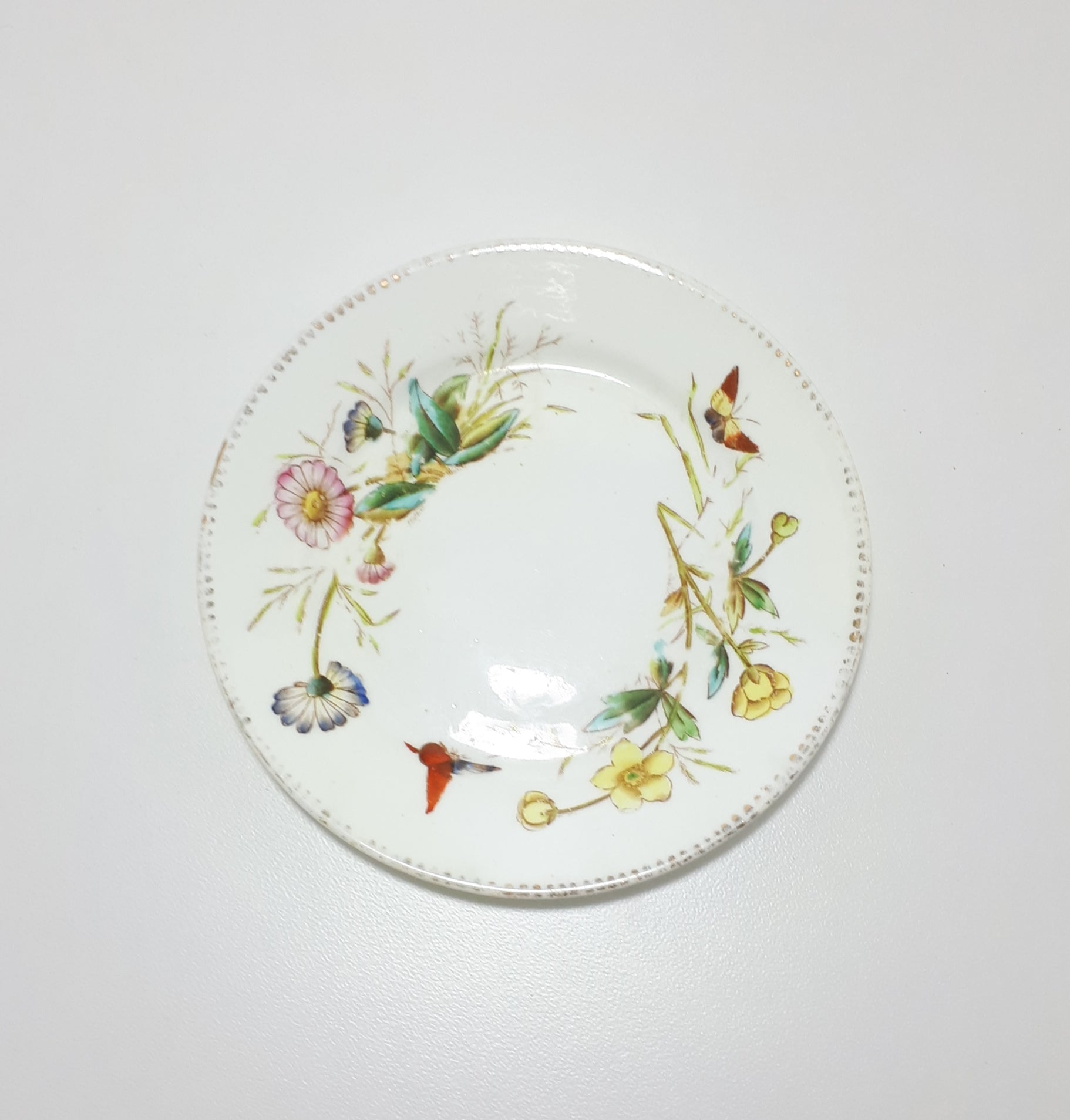 Rare Antique 1885-1891 Waine & Bates, Longton Fine Porcelain Tea Plate Rd No 51238
