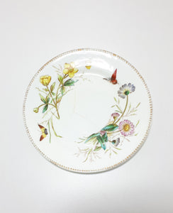 Rare Antique 1885-1891 Waine & Bates, Longton Fine Porcelain Tea Plate Rd No 51238
