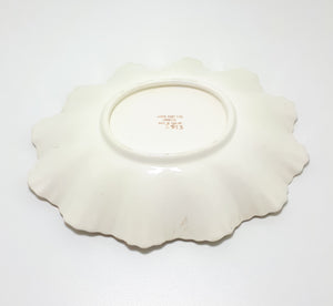 1913 Rare Antique James Kent Ltd, Longton, Fine Porcelain Fluted & Scalloped Bowl