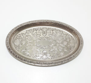 Vintage Silver Plated Ianthe (Ian Heath) Vanity Tray - Etched & Embossed Patterning
