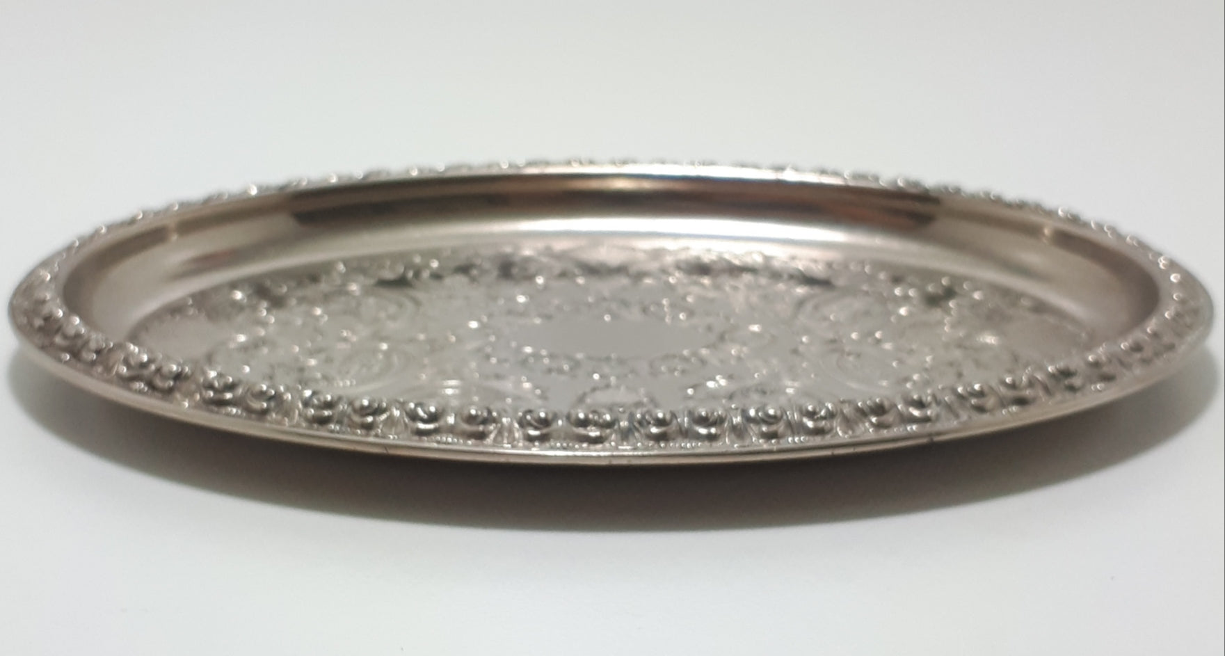Vintage Silver Plated Ianthe (Ian Heath) Vanity Tray - Etched & Embossed Patterning