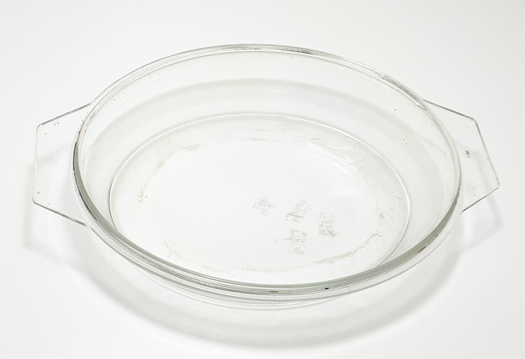Large Vintage 1960-1970's Oval Shaped Clear Glass JAJ Pyrex Casserole Dish