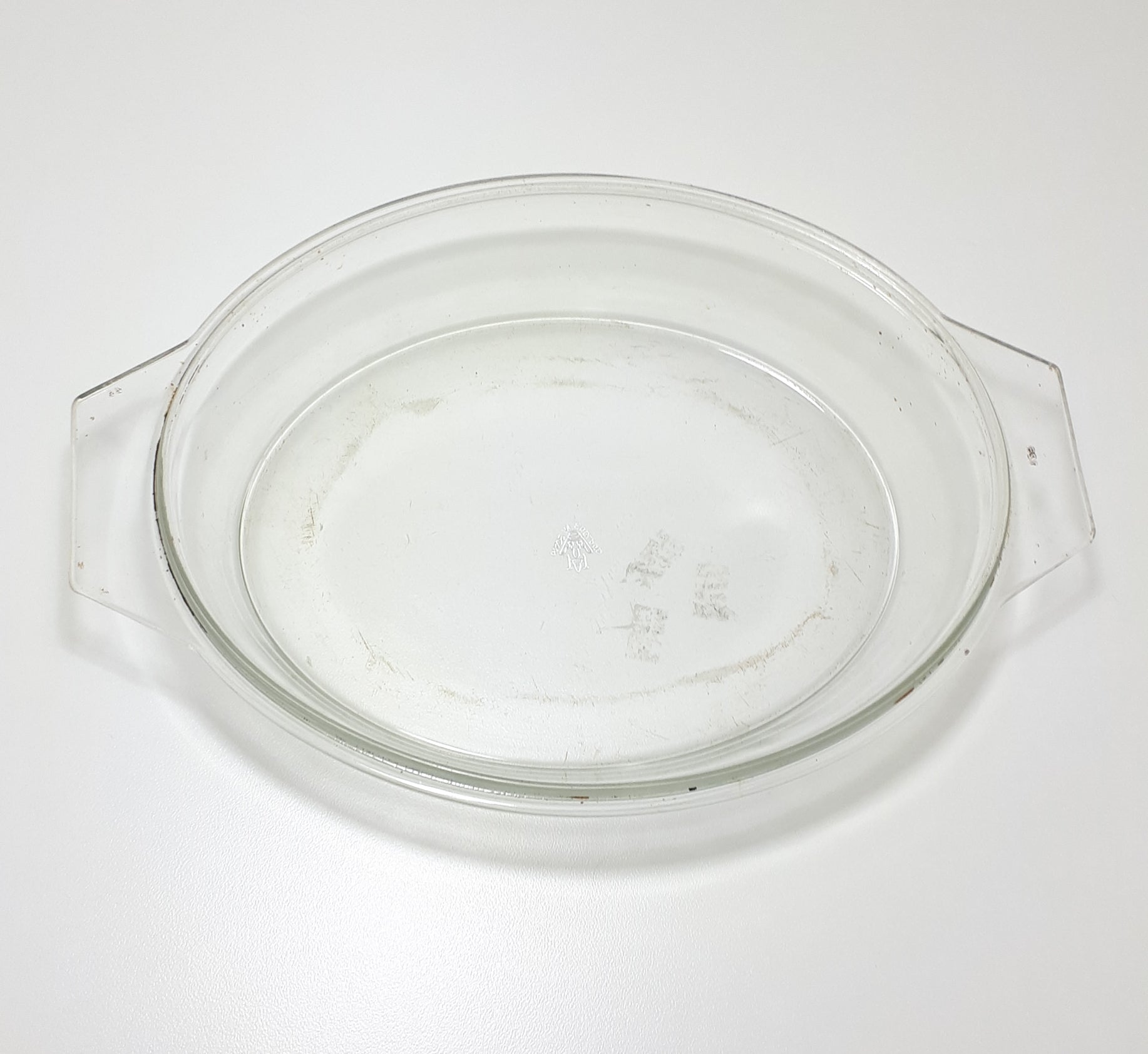 Large Vintage 1960-1970's Oval Shaped Clear Glass JAJ Pyrex Casserole Dish