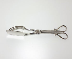 Vintage 1930-1940's Pair Of Silver Plated Pastry Or Salad Tongs
