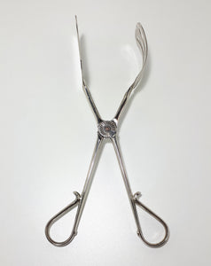 Vintage 1930-1940's Pair Of Silver Plated Pastry Or Salad Tongs