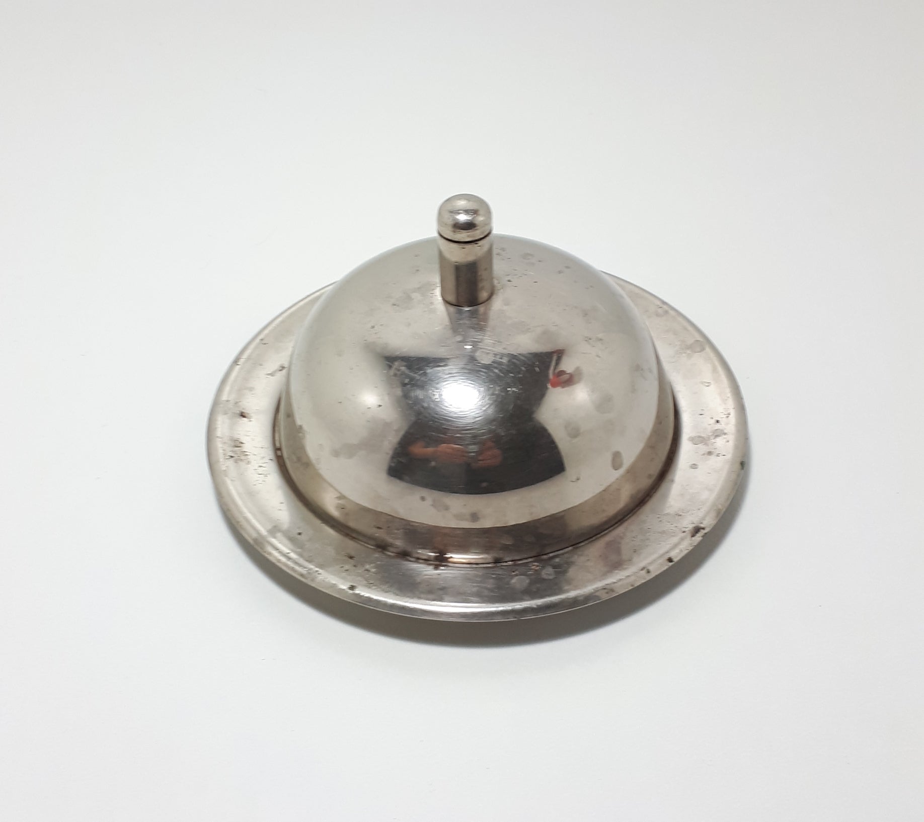 1960-1970's Stainless Steel Butter Dish With Domed Lid