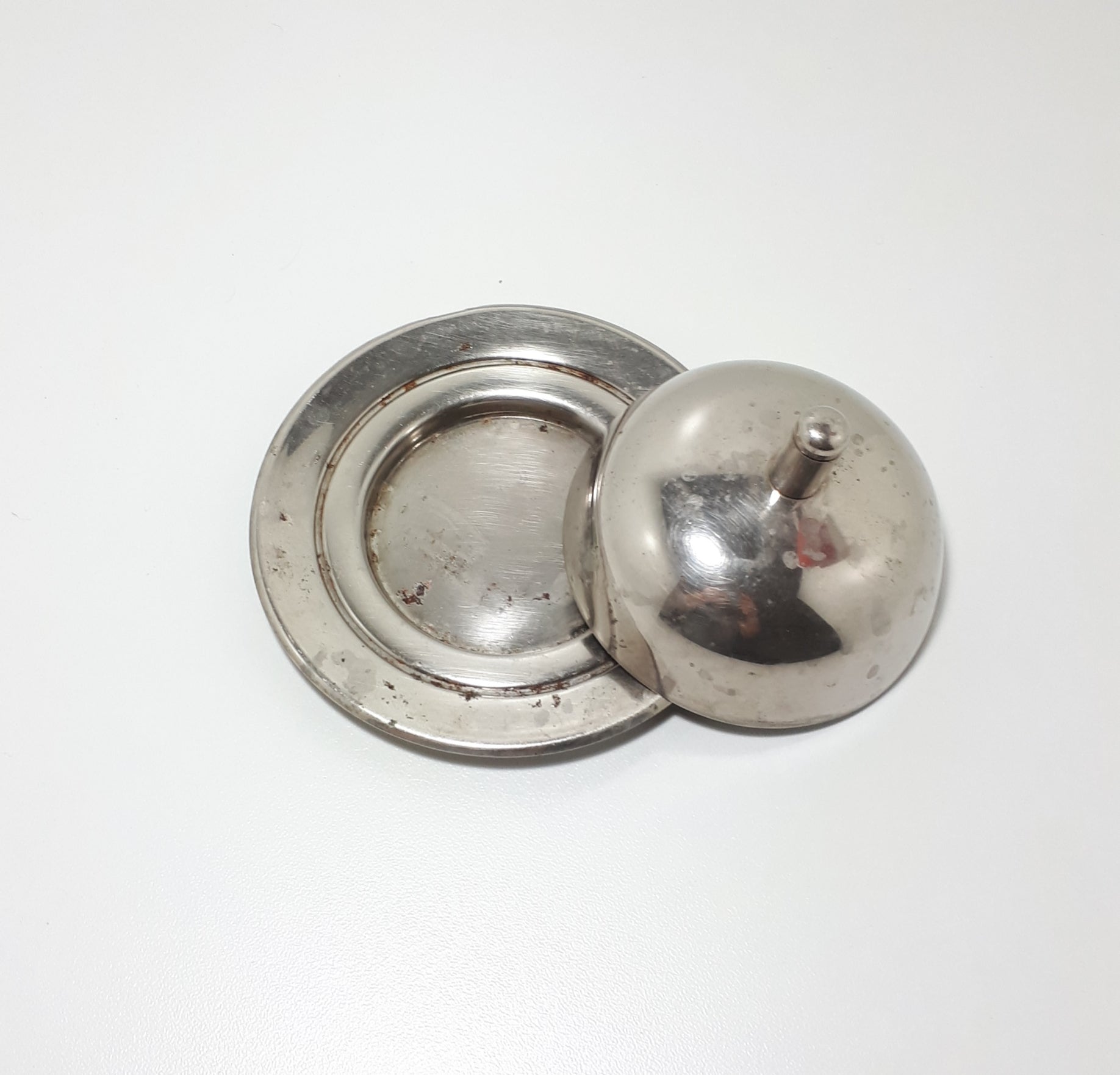 1960-1970's Stainless Steel Butter Dish With Domed Lid
