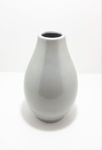 Large Contemporary Decorative Ceramic Vase - Silver Gloss