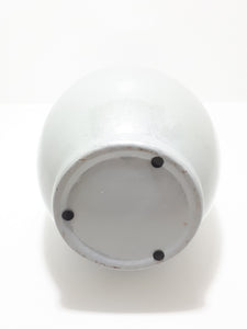 Large Contemporary Decorative Ceramic Vase - Silver Gloss