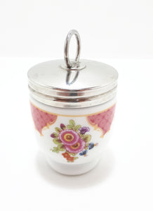Highly Collectable And Rare Royal Worcester Fine Porcelain Egg-coddler: Worcester Flowers Pattern 58-8
