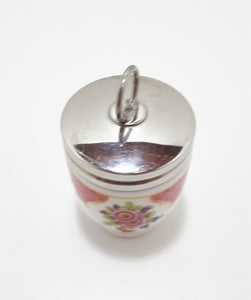Highly Collectable And Rare Royal Worcester Fine Porcelain Egg-coddler: Worcester Flowers Pattern 58-8