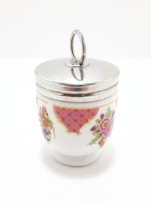 Highly Collectable And Rare Royal Worcester Fine Porcelain Egg-coddler: Worcester Flowers Pattern 58-8