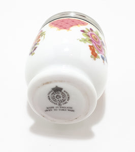 Highly Collectable And Rare Royal Worcester Fine Porcelain Egg-coddler: Worcester Flowers Pattern 58-8