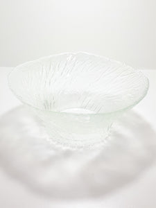 Large Vintage Molded, Textured & Patterned Glass Fruit/Salad Bowl