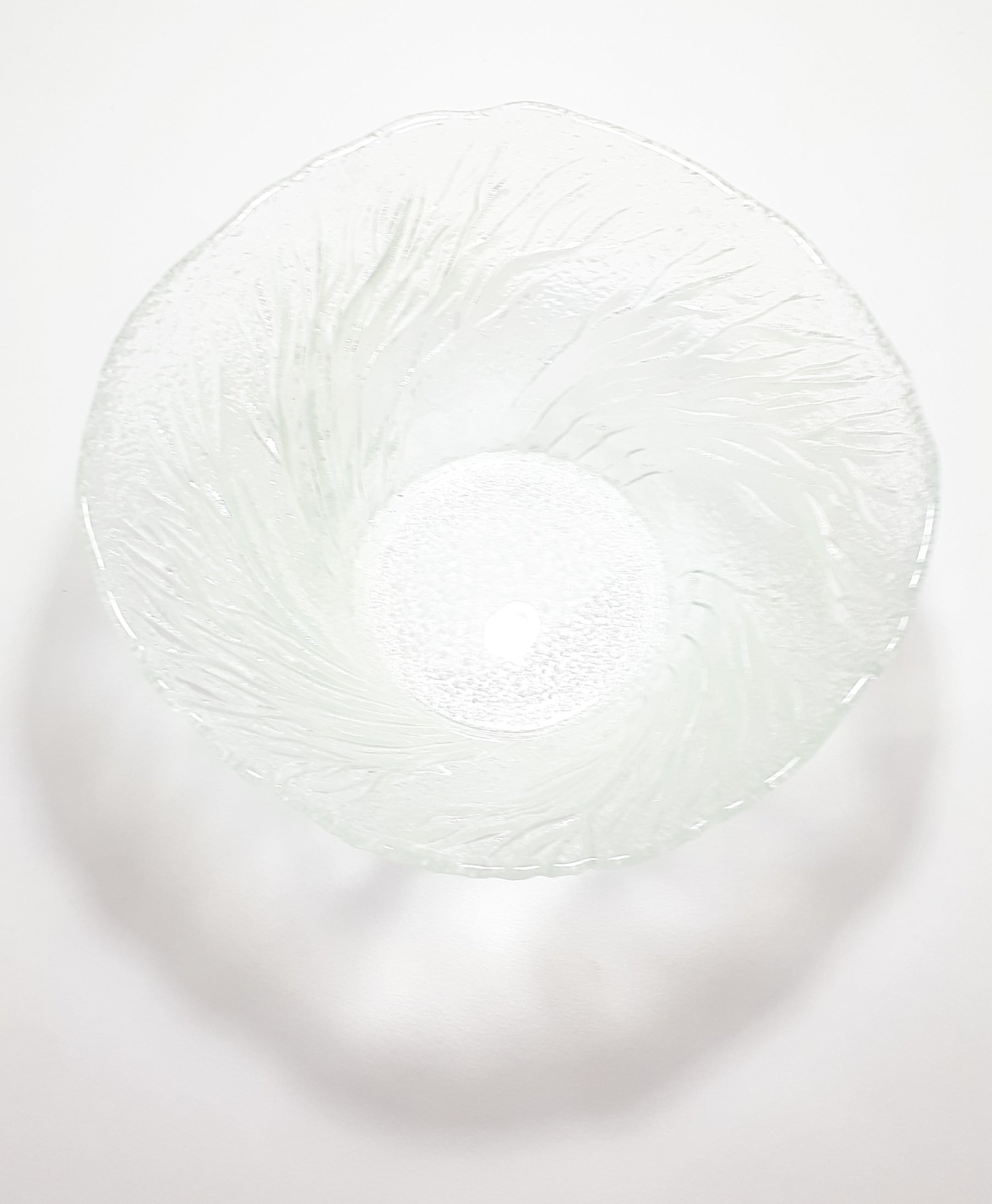 Large Vintage Molded, Textured & Patterned Glass Fruit/Salad Bowl