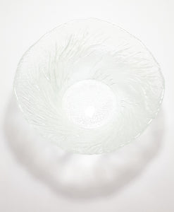 Large Vintage Molded, Textured & Patterned Glass Fruit/Salad Bowl