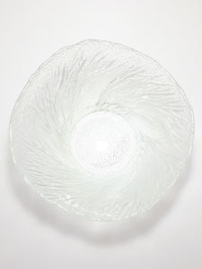 Large Vintage Molded, Textured & Patterned Glass Fruit/Salad Bowl