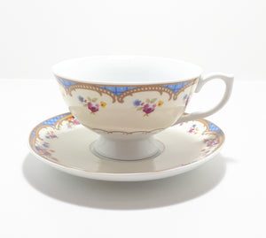 Contemporary 2000-2018 Dotcomgiftshop (Rex London) Porcelain Regency Rose Tea Duo