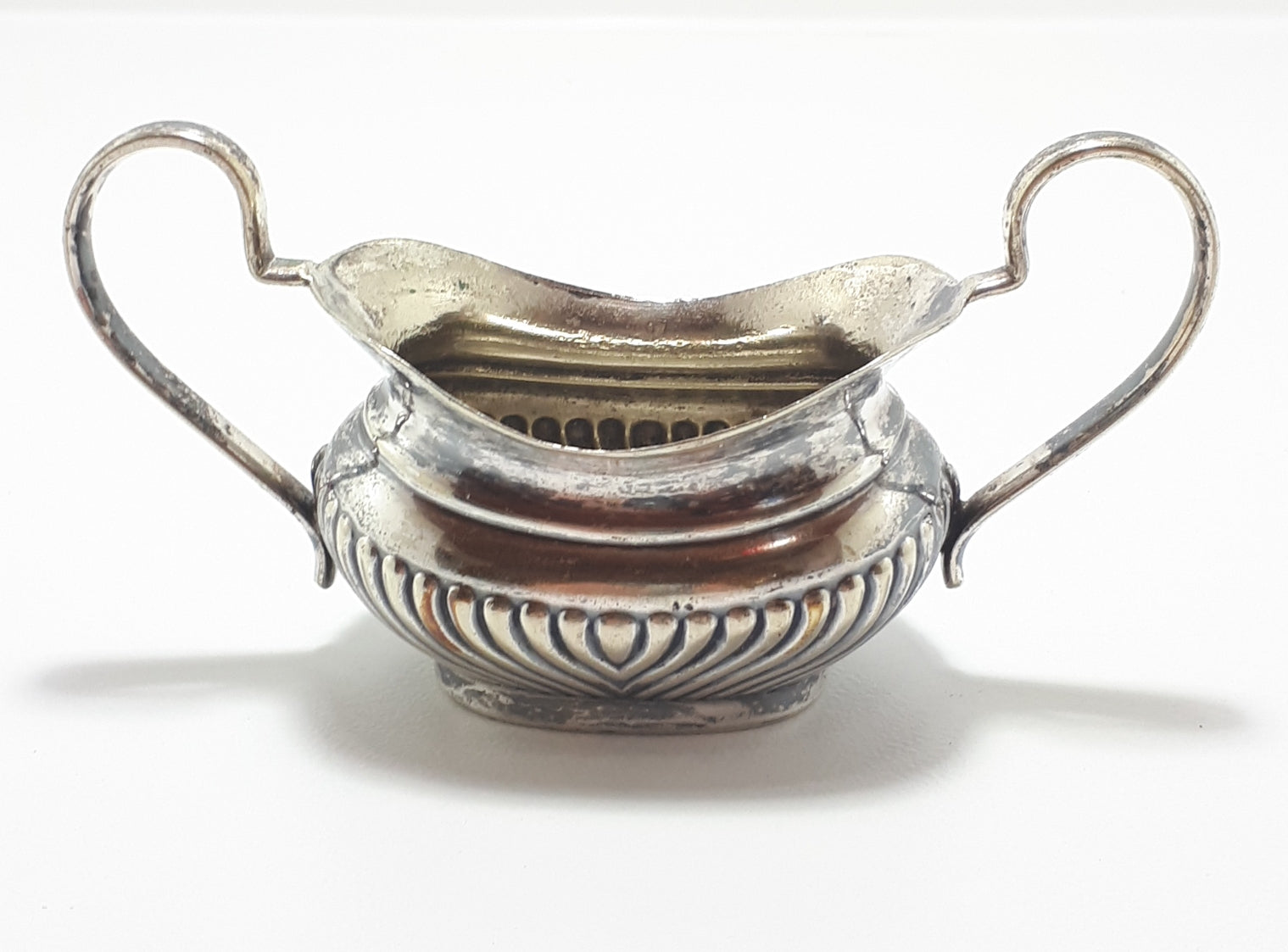 Antique (Early 1900's) Georgian Style Silver Plated Open Salt Pot
